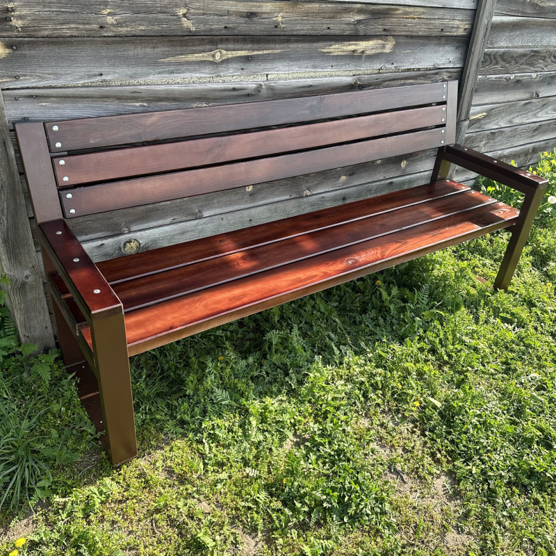 Лавка зі спинкою та підлокітниками Рапсодія