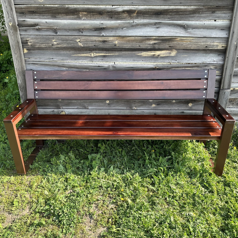 Лавка зі спинкою та підлокітниками Рапсодія