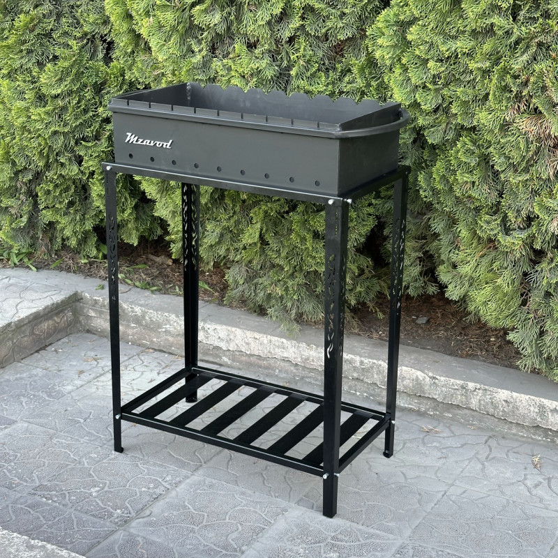 Мангал Mzavod Прометей на 9 шампурів 4мм на дровниці