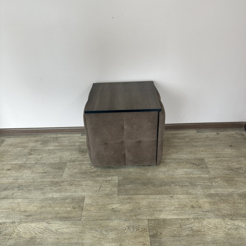 Пуф-трансформер 5в1 Остін-4 зі столиком велюр коричневий/ріголетто темний 1-1-9005