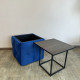 Пуф-трансформер 5в1 Остін-4 зі столиком велюр синій/ріголетто темний 9-1-9005