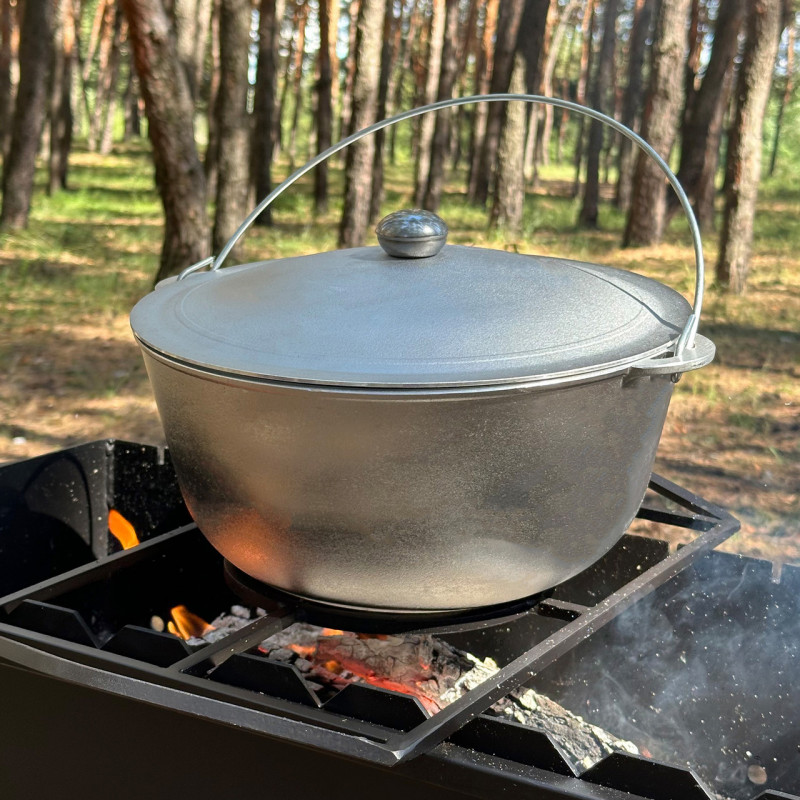 Казан КТА-08 алюмінієвий з дужкою та кришкою 8л