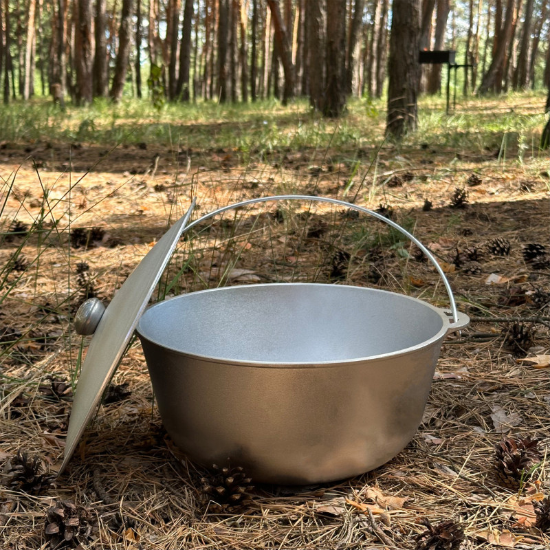 Казан КТА-08 алюмінієвий з дужкою та кришкою 8л