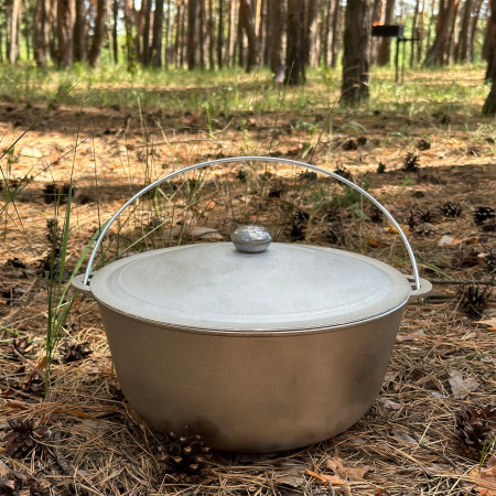 Казан КТА-08 алюмінієвий з дужкою та кришкою 8л