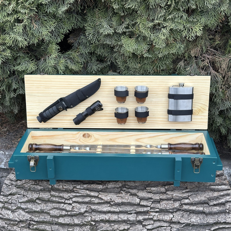 Подарунковий набір Mzavod Мілітарі бірюзовий