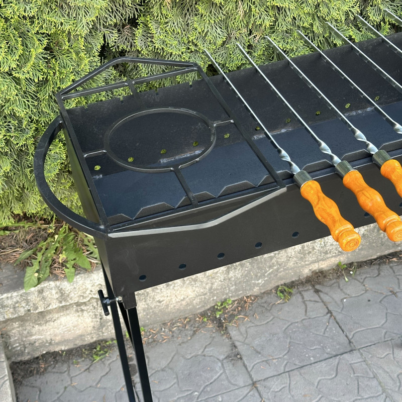 Мангал Mzavod Гектор на 12 шампурів 3мм на ніжках