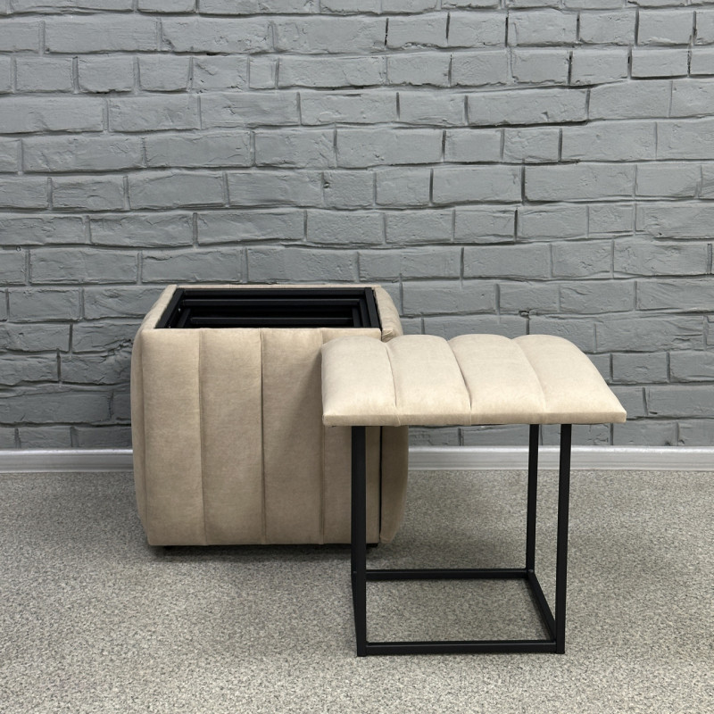 Пуф-трансформер 5в1 Остін-2 велюр бежевий 3-0-9005