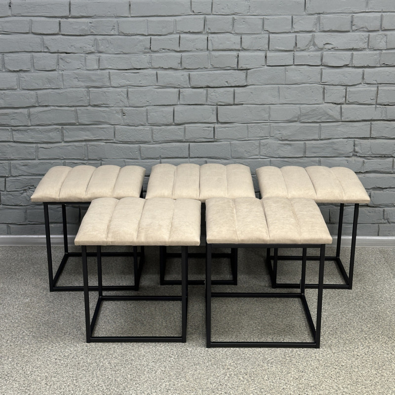 Пуф-трансформер 5в1 Остін-2 велюр бежевий 3-0-9005