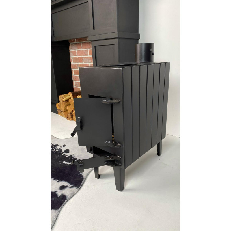 Піч-буржуйка 4мм з радіатором і варильною поверхнею 5мм