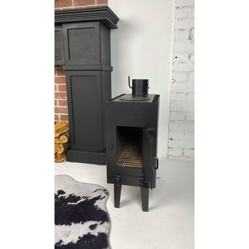 Піч-буржуйка 4мм з радіатором і варильною поверхнею 5мм