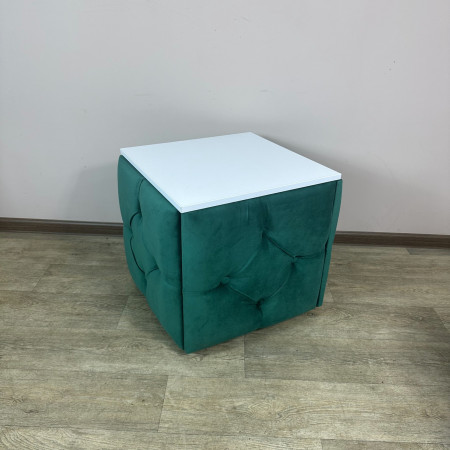 Пуф-трансформер 5в1 Остін-1 зі столиком велюр смарагдовий/біла аляска 8-3-9003