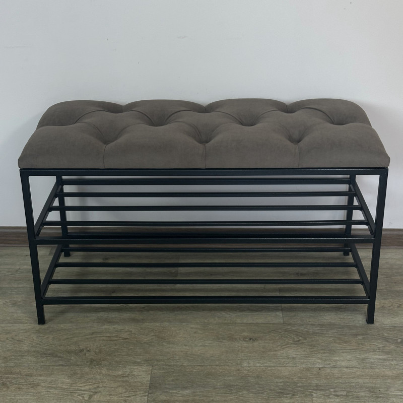 Банкетка для взуття Женева-1 70 см велюр коричневий 1-0-9005