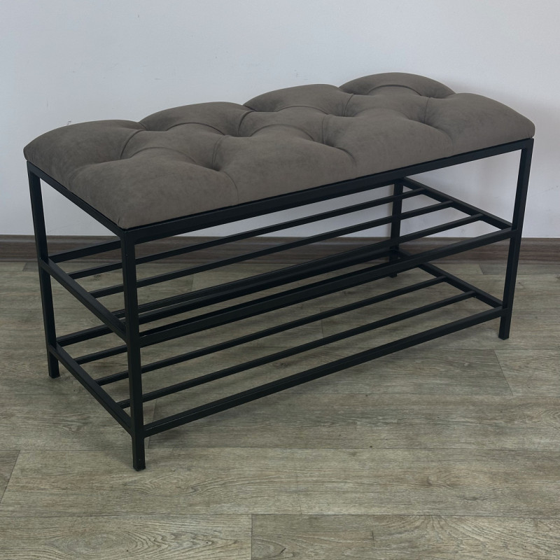 Банкетка для взуття Женева-1 70 см велюр коричневий 1-0-9005