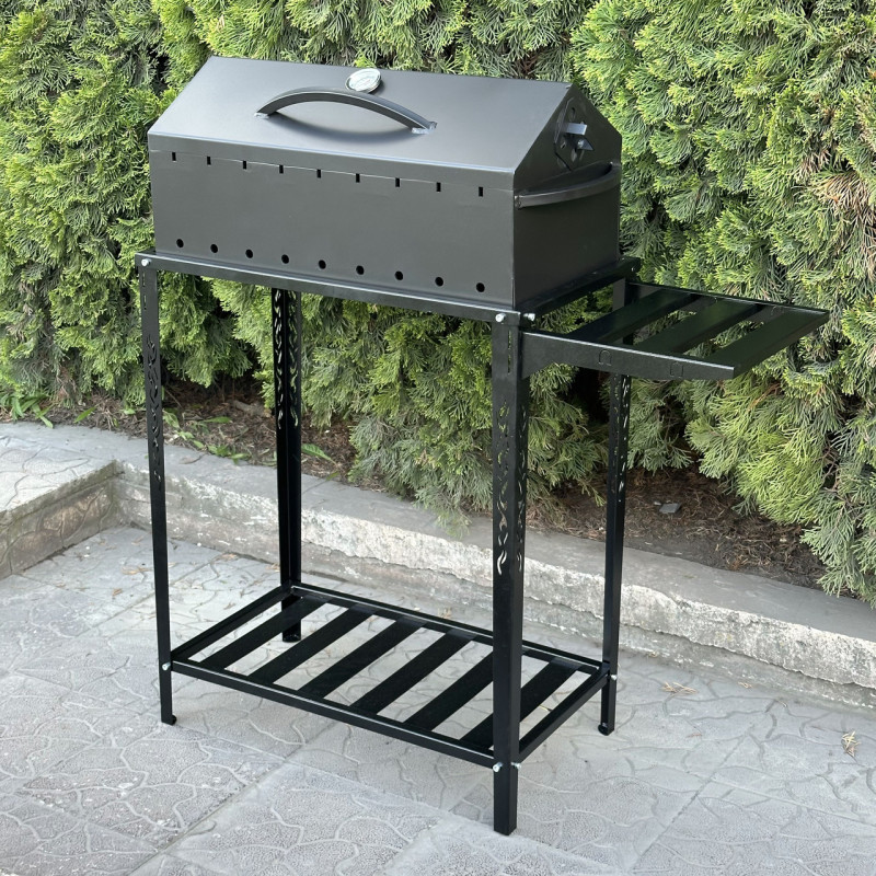 Мангал-барбекю Mzavod Прометей на 9 шампурів 4мм на дровниці