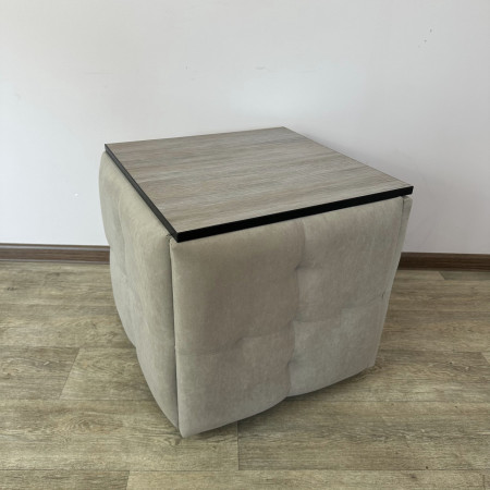 Пуф-трансформер 5в1 Остін-4 зі столиком велюр бежевий/дуб платиновий 3-2-9005