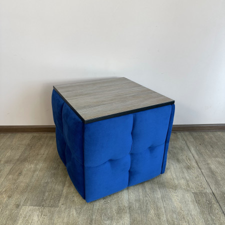 Пуф-трансформер 5в1 Остін-4 зі столиком велюр синій/дуб платиновий 9-2-9005