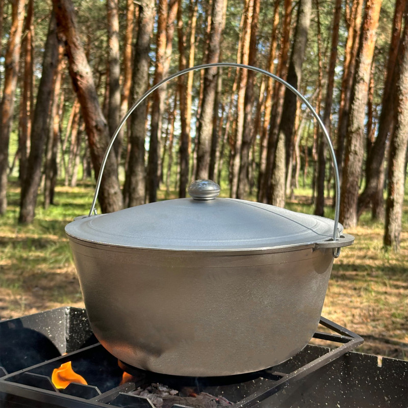 Казан КТА-10 алюмінієвий з дужкою та кришкою 10л