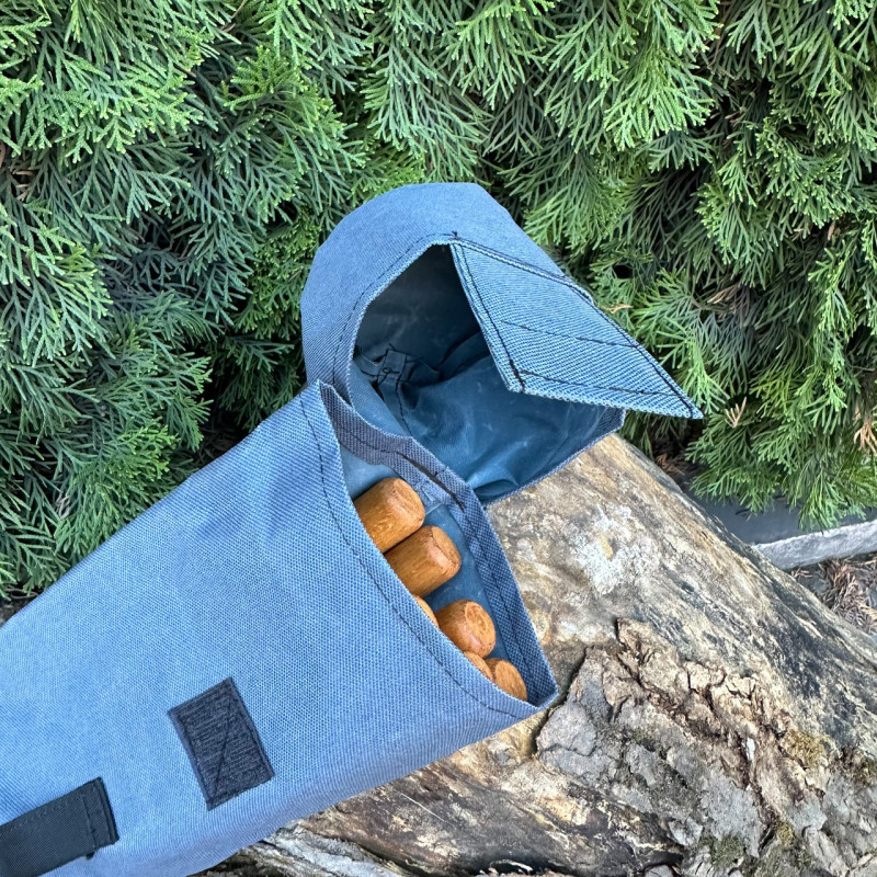 Чохол-тубус Mzavod із клапаном на липучці на 10 шампурів сірий