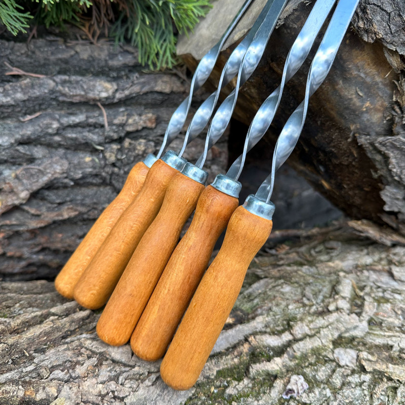 Шампур Mzavod з дерев'яною ручкою 580х10х3мм