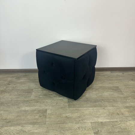 Пуф-трансформер 5в1 Остін-1 зі столиком велюр чорний/чорний 10-5-9003