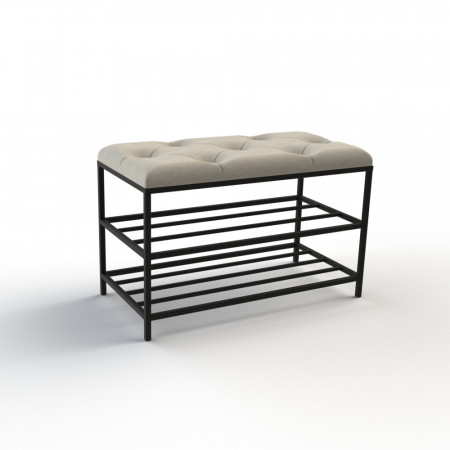 Банкетка для взуття Женева-1 70 см велюр бежевий 3-0-9005