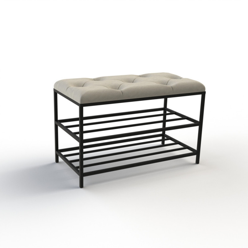 Банкетка для взуття Женева-1 70 см велюр бежевий 3-0-9005