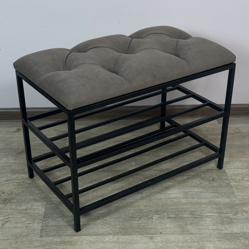 Банкетка для взуття Женева-1 60 см велюр коричневий 1-0-9005