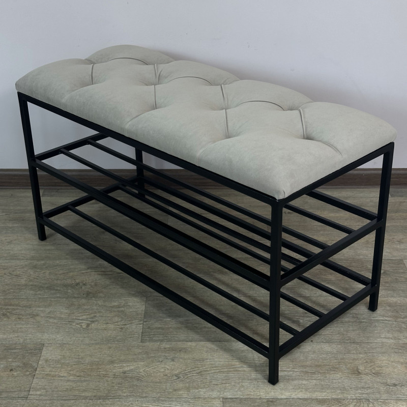 Банкетка для взуття Женева-1 70 см велюр бежевий 3-0-9005