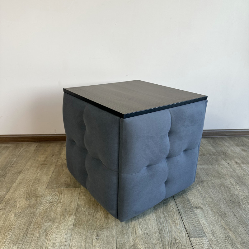 Пуф-трансформер 5в1 Остін-4 зі столиком велюр сірий/ріголетто темний 7-1-9003