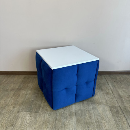 Пуф-трансформер 5в1 Остін-4 зі столиком велюр синій/біла аляска 9-3-9003