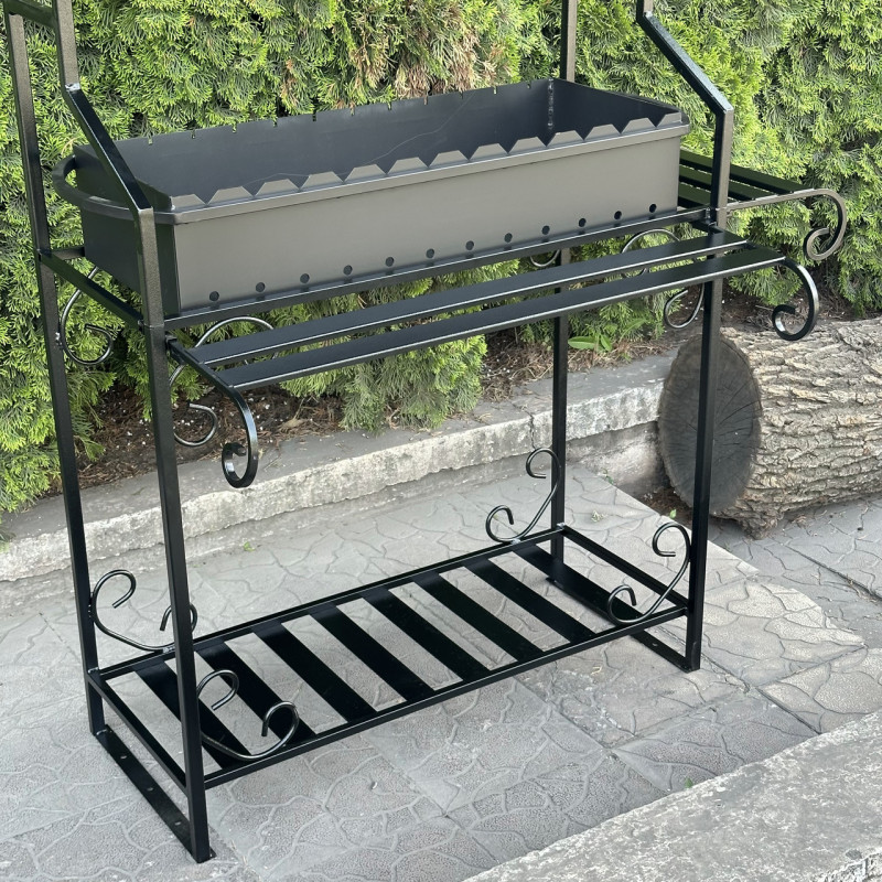 Мангал Mzavod Зевс на 12 шампуров 3мм с крышей