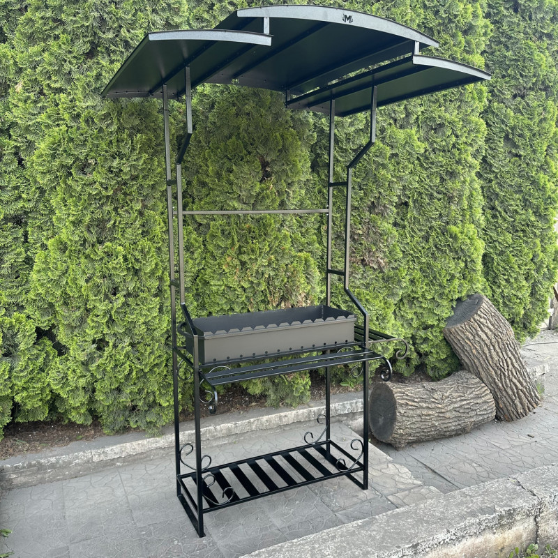 Мангал Mzavod Зевс на 12 шампуров 3мм с крышей