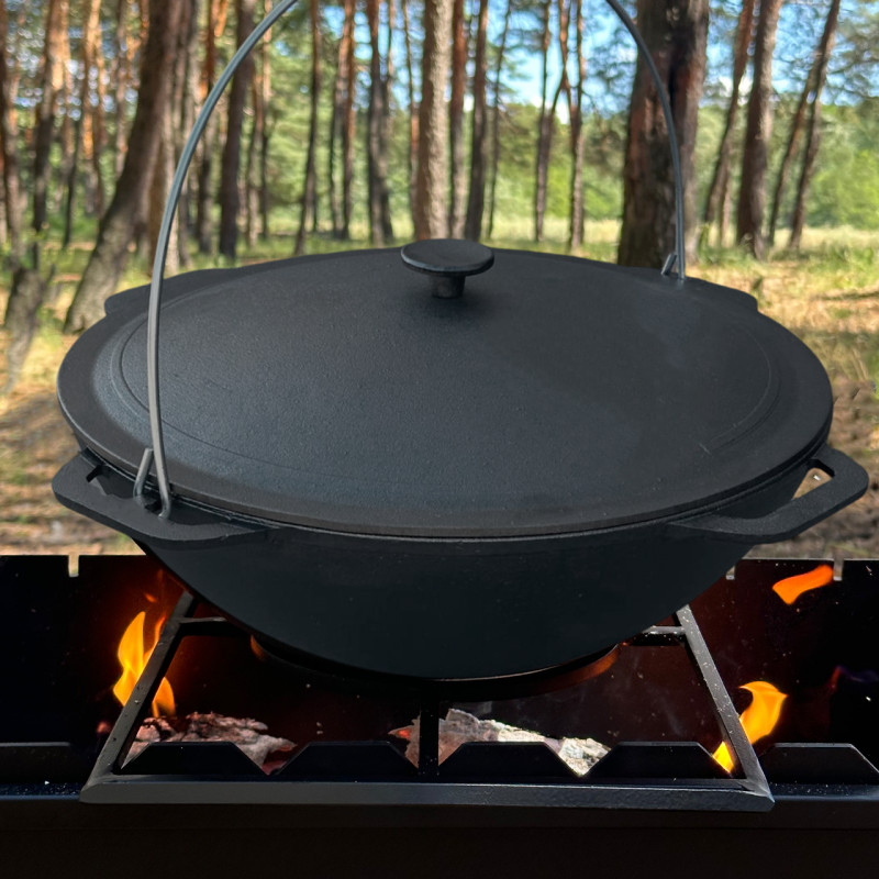 Казан азіатський КА-12 чавунний з кришкою 12л