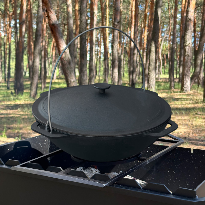 Казан азіатський КА-12 чавунний з кришкою 12л