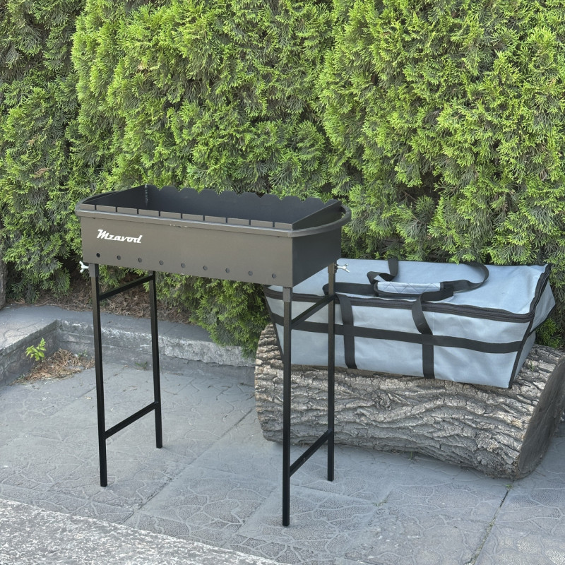 Чехол для мангала Гектор на 9 шампуров серый