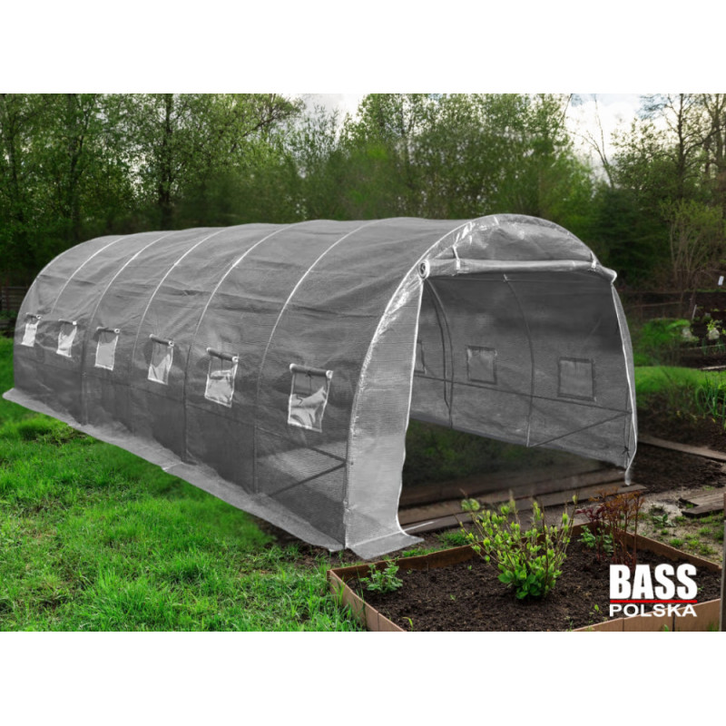 Садовая теплица с UV-12 пленкой 18 м2 (6х3х2м) BASS POLSKA, Серая