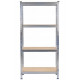 Стеллаж металлический 150x70x30 4 полки (серый)