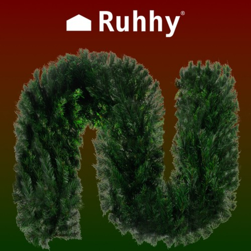 Різдвяна штучна зелена гірлянда-вінок 2,7м  Ruhhy (Польща)