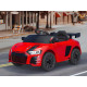 Детский электромобиль Cabrio 6V 5A (спойлер, пульт, LED-фары, звук, открывающая дверь, педаль газа), Красный