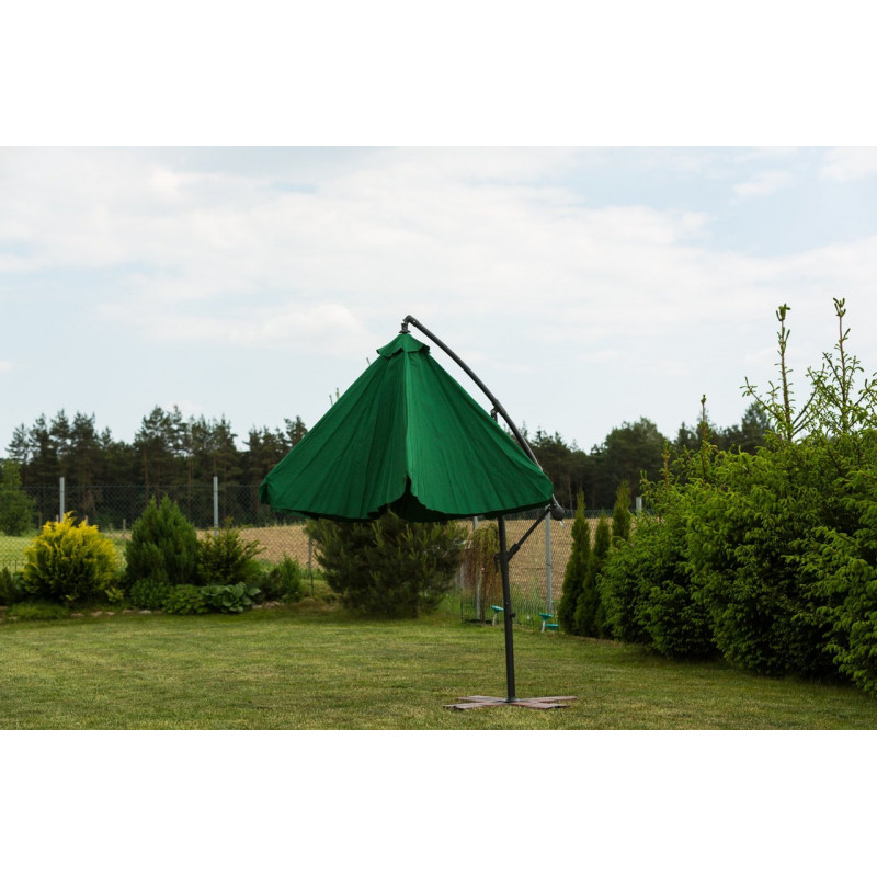 Садовый раскладной зонтик Funfit Garden (диаметр - 3 метра) с боковой стойкой, Зеленый