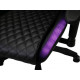 Геймерское компьютерное кресло с RGB-подсветкой, 2 эргономичными подушками и регулировкой угла наклона спинки, Черный (G400)
