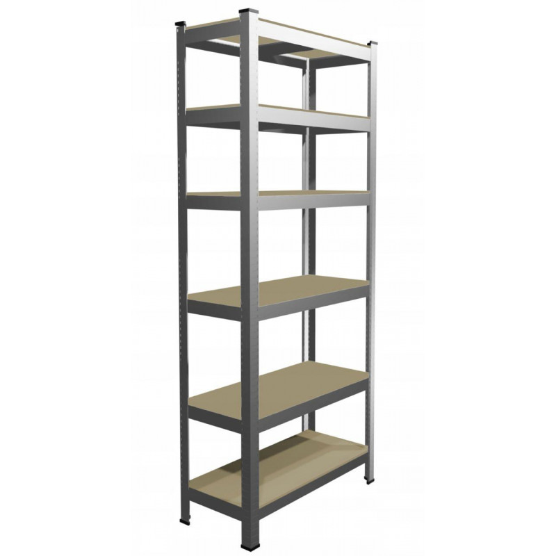 Стеллаж металлический 222x110x50, 6 полок (серый)
