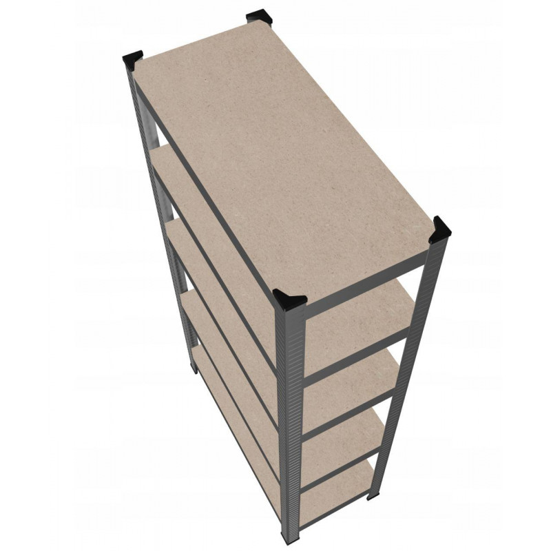 Стеллаж металлический 222x110x50, 6 полок (серый)