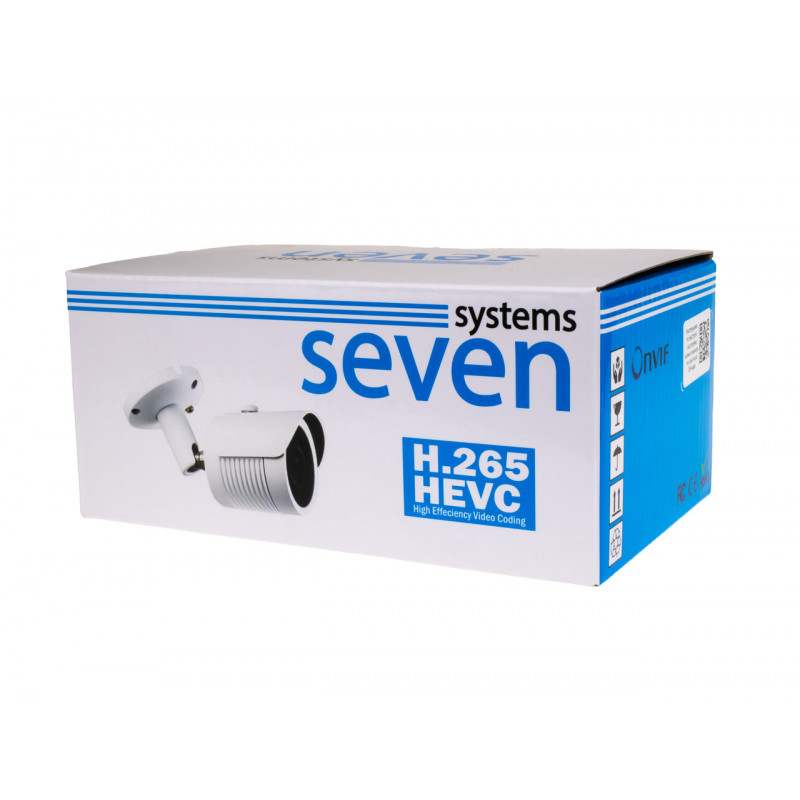 IP-відеокамера 5 Мп SEVEN IP-7225PA-DL white 2,8 мм з розумним подвійним підсвічуванням
