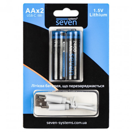 Аккумуляторы SEVEN AA 1.5V Li-ion 2 шт