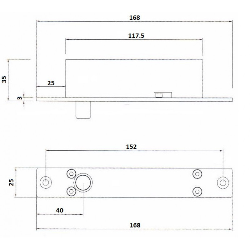 Замок електроригельний SEVEN BL-728T