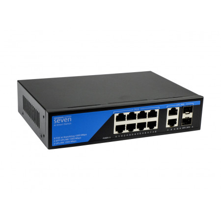 Гігабітний PoE комутатор 8 портів SEVEN P-7328FG-2SFP