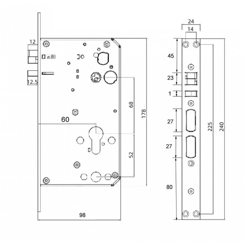 Розумний дверний біометричний замок SEVEN LOCK SL-7775BF black