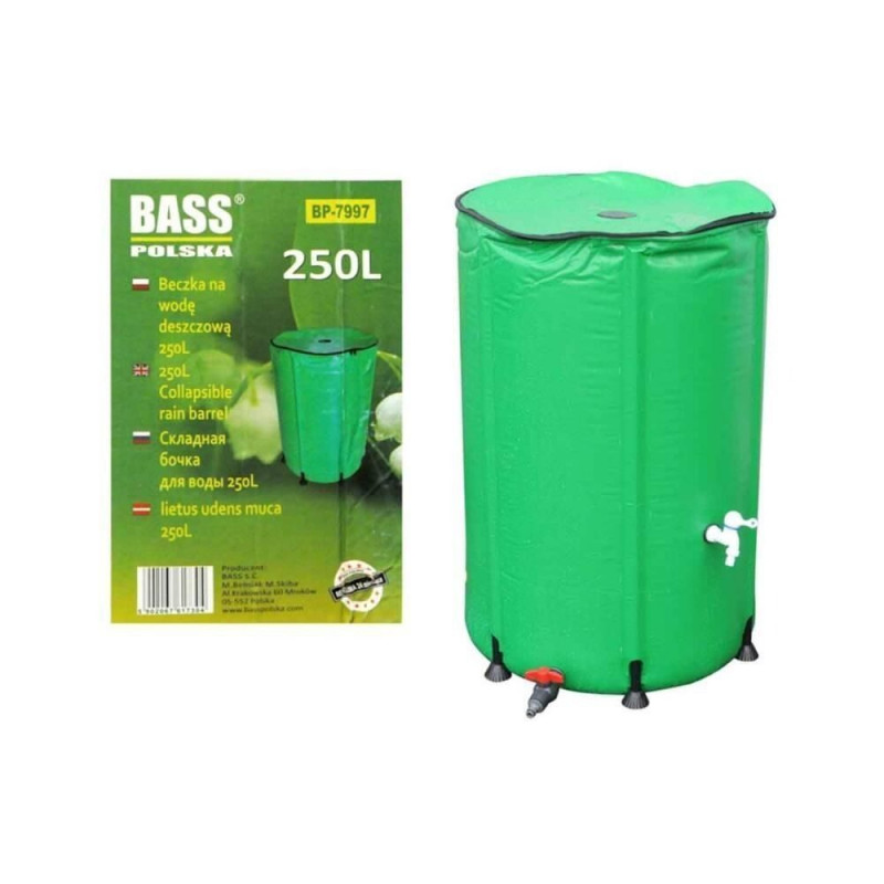 Бочка для воды дождевой 250 л Bass Polska 7997 зеленая