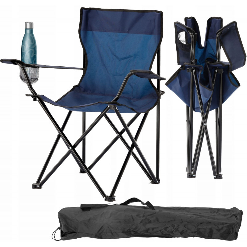 Стілець складаний для кемпінгу GardenLine LEZ7150, синій